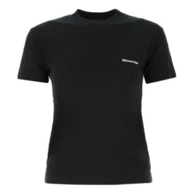 SS21 Logo T-shirt met ronde hals en korte mouwen, zwart 612964TJV871070