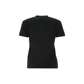 SS21 Logo T-shirt met ronde hals en korte mouwen, zwart 612964TJV871070