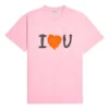 SS21 met alfabetprint, korte mouwen, unisex, roze 612965TJVL51401