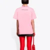 SS21 met alfabetprint, korte mouwen, unisex, roze 612965TJVL51401