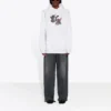 SS21 met kleine patroon en cartoonprint, unisex, wit, 578135TJVE69000