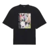 SS21 met print, retro, korte mouwen, zwart 641614TJVH11000