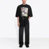 SS21 met print, retro, korte mouwen, zwart 641614TJVH11000