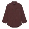 SS21 Oversized geruit overhemd met lange mouwen, bruin 658806TKM366100