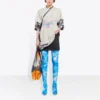 SS21 Retro dubbellaags shirt met korte mouwen, wit 641584TJVI19013