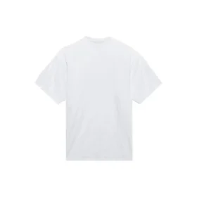 SS21 Retro T-shirt met platbinding, ruime pasvorm, korte mouwen, unisex, wit 657059TKV949000