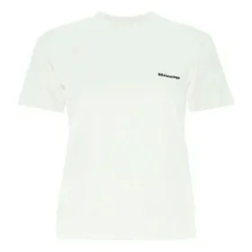 SS21 T-shirt met logo, ronde hals en korte mouwen, wit 612964TJV879040