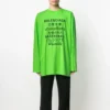SS21 T-shirt met print voor heren, groen 641667TJVI34162