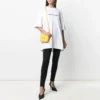SS21 T-shirt met ronde hals en print, wit 641655TIV549040