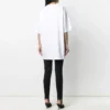 SS21 T-shirt met ronde hals en print, wit 641655TIV549040