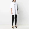 SS21 T-shirt met ronde hals en print, wit 641655TIV549040