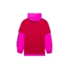 SS21 unisex-jas met capuchon en patchwork, lange mouwen, roze en rood 657037TKV826295