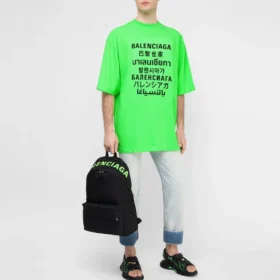 SS21 Woordpatroon Korte mouw Unisex Groen 641614TJVI34162