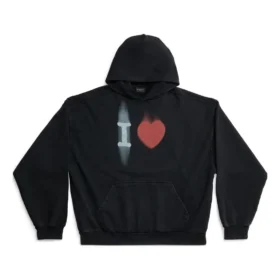 SS23 I love Balenciaga Hoodies “Black” 742603TOVH59034