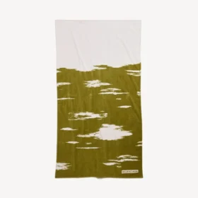 Strandhanddoek voor dames in khaki met ‘brush scratch’-effect