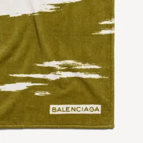 Strandhanddoek voor dames in khaki met ‘brush scratch’-effect