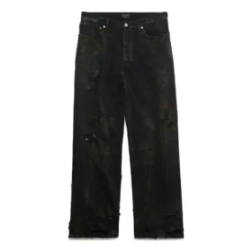 Super Destroyed baggy broek “Black” 745248TBP471363