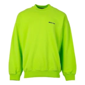 Sweatshirt met contrasterend logo “Lime” 671125TKVB57072