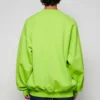 Sweatshirt met contrasterend logo “Lime” 671125TKVB57072
