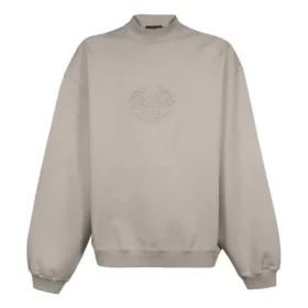 Sweatshirt met geborduurd logo en ronde hals “Beige” 656999-TKV74-2966