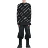 Sweatshirt met ronde hals en all-over logoprint “Black White” 724858T16651070