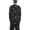 Sweatshirt met ronde hals en all-over logoprint “Black White” 724858T16651070