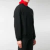 Sweatshirt met ronde hals en kleine contrasterende logoprint “Black White” 556147TYK271000