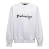 Sweatshirt met ronde hals en scriptlogo “White” 697869TMVB59040