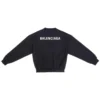 Sweatshirt met ronde hals, normale pasvorm “Black” 697869TMVF51070