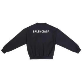 Sweatshirt met ronde hals, normale pasvorm “Black” 697869TMVF51070