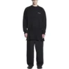 Sweatshirt met ronde hals, normale pasvorm “Black” 697869TMVF51070