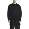 Sweatshirt met ronde hals, normale pasvorm “Black” 697869TMVF51070