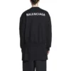 Sweatshirt met ronde hals, normale pasvorm “Black” 697869TMVF51070