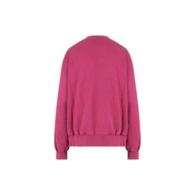 Sweatshirt met rondhals en scriptlogo “Dark Fuchsia” 697869TMVB50507