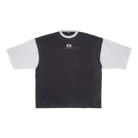 T-shirt met 3/4-mouwen en logo “Washed Black Heather Grey” 699190TMVC81208