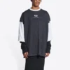 T-shirt met 3/4-mouwen en logo “Washed Black Heather Grey” 699190TMVC81208