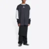 T-shirt met 3/4-mouwen en logo “Washed Black Heather Grey” 699190TMVC81208