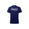 T-shirt met alfabetlogo en korte mouwen, blauw 612964TIV521195