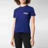 T-shirt met alfabetlogo en korte mouwen, blauw 612964TIV521195