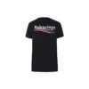 T-shirt met alfabetlogo en korte mouwen, zwart 612964TIV521070