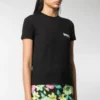 T-shirt met alfabetlogo en korte mouwen, zwart 612964TIV521070