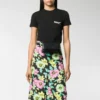 T-shirt met alfabetlogo en korte mouwen, zwart 612964TIV521070