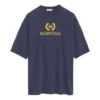 T-shirt met alfabetprint en korte mouwen, marineblauw 492258TAV044128