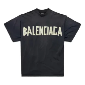 T-shirt met dubbele voorkant “Washed Black” 791615TQVQ61021