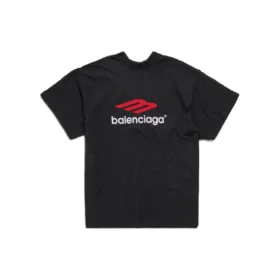 T-shirt met dubbele voorkant “Washed Black” 791615TQVQ61021