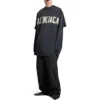 T-shirt met dubbele voorkant “Washed Black” 791615TQVQ61021