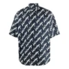 T-shirt met korte mouwen en all-over krabbels “Donkerblauw Wit” 681702TLLJ48502