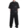 T-shirt met korte mouwen en all-over logo “Black White” 681702TOL651070