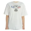 T-shirt met korte mouwen en Crown-logo in alfabetprint, wit 594599TGV489000