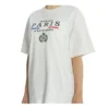 T-shirt met korte mouwen en Crown-logo in alfabetprint, wit 594599TGV489000